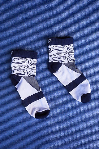 Chaussettes de sport femme mi-hautes – respirantes, anti-frottements, made in France & recyclées