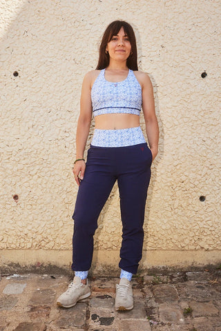 Jogging femme écoresponsable - Nouvelle Vague – léger, respirant et taille haute