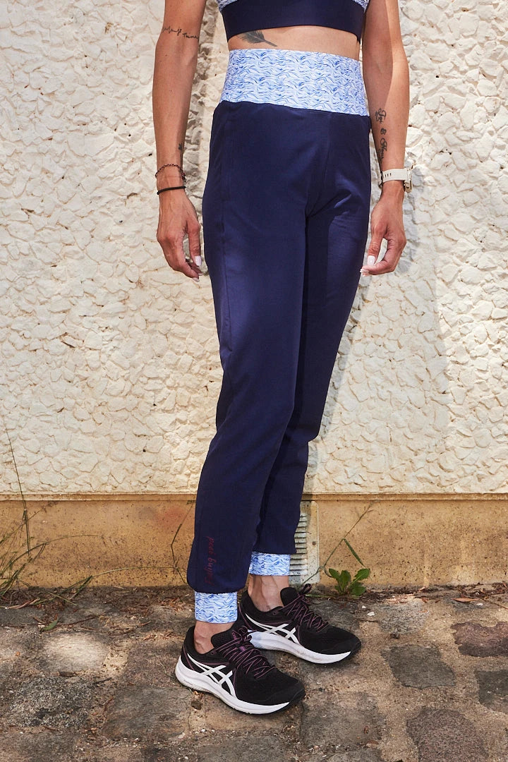 Jogging femme écoresponsable - Nouvelle Vague – léger, respirant et taille haute