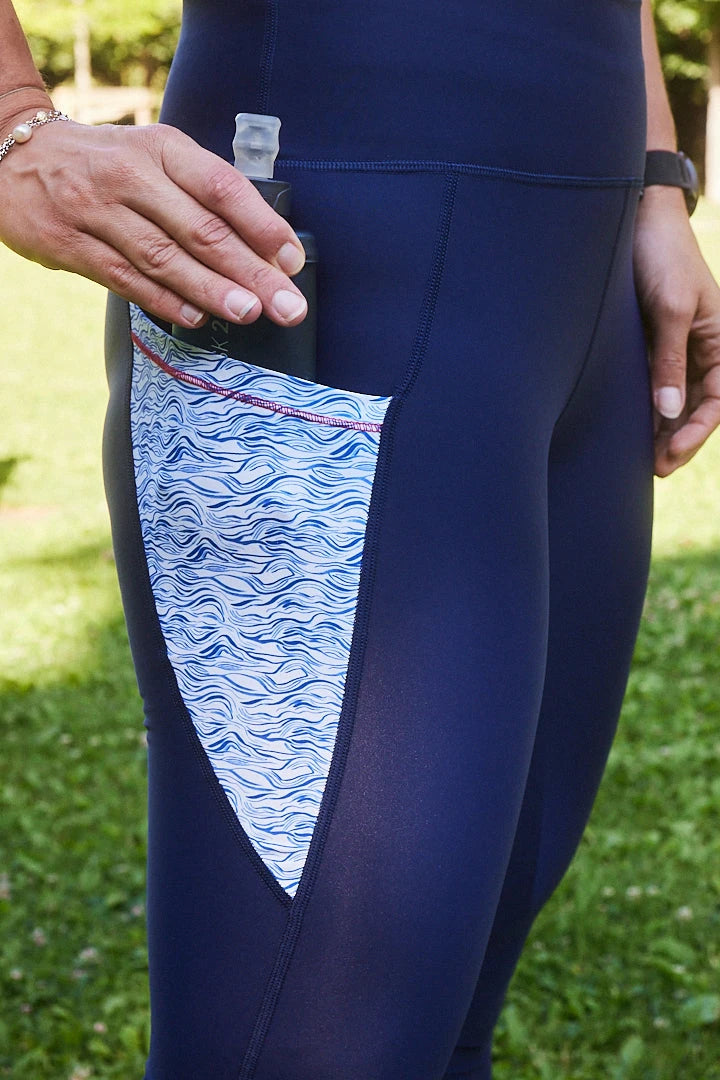 Legging court 3/4 "Nouvelle Vague – technique, confortable et écoresponsable