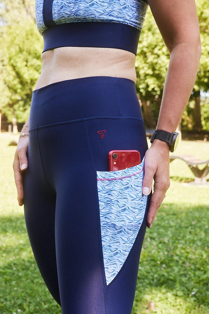 Legging court 3/4 "Nouvelle Vague – technique, confortable et écoresponsable