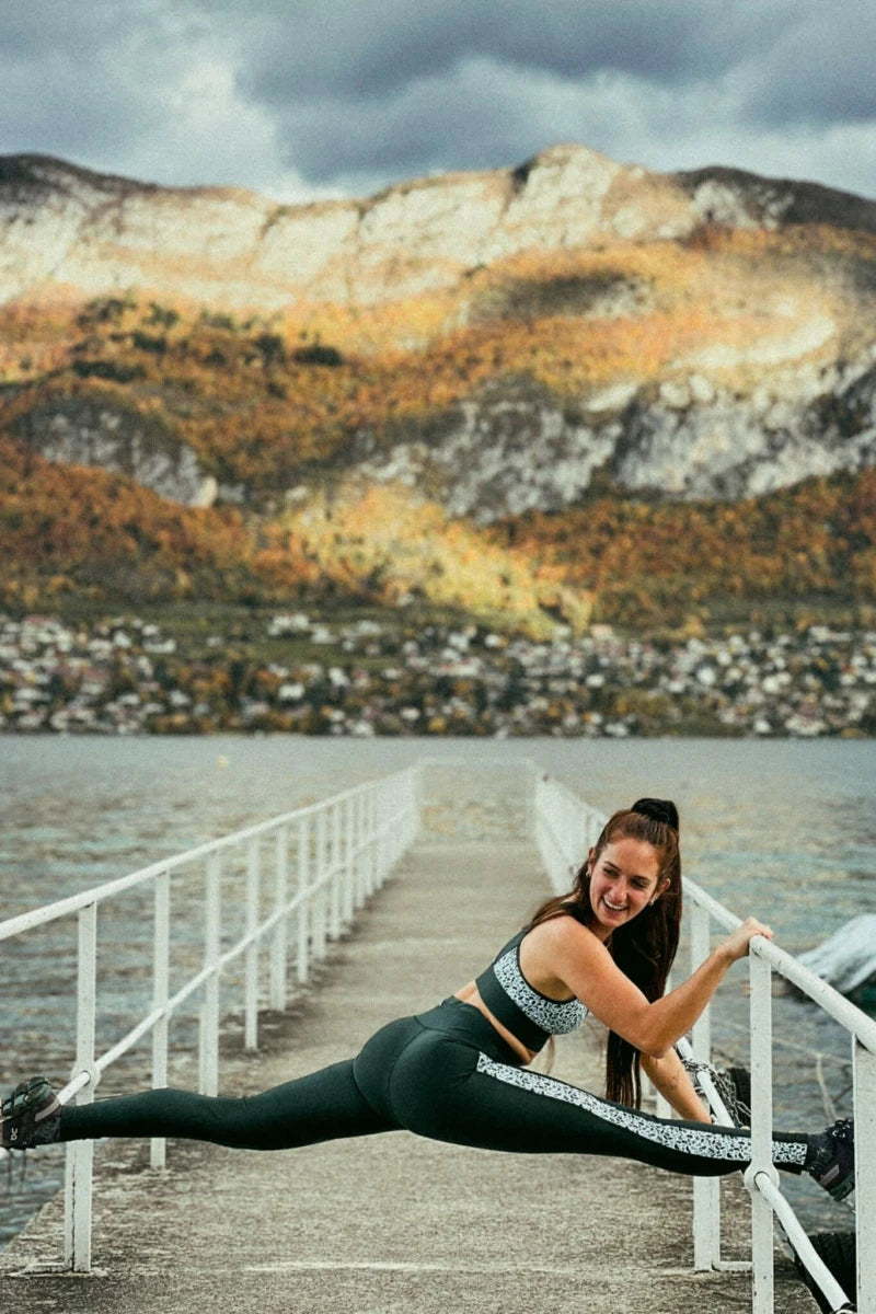 Legging sport femme FLY "Scotland" - Technique, respirant et taille haute, écoresponsable  avec poche zippée