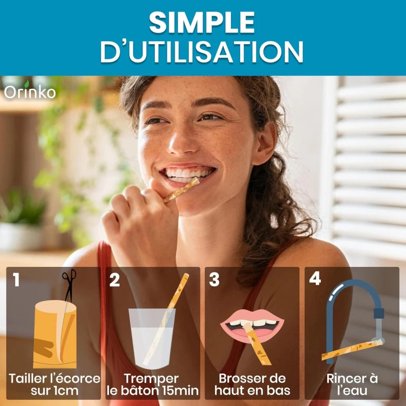 Bâtons de Siwak (Miswak) X18 - Brosse à Dents 100% Naturelle