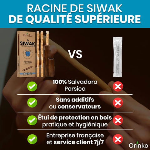 Bâtons de Siwak x5 + Étui de protection - Brosse à Dents 100% Naturelle