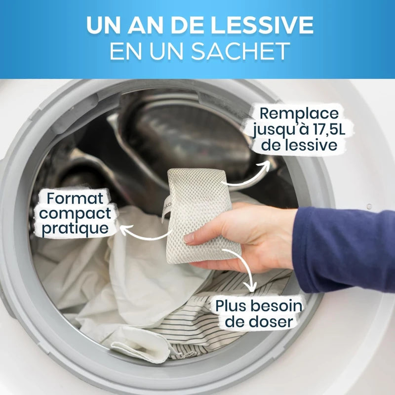 Lessive écologique Orinko – Billes de magnésium réutilisables, 350 lavages zéro déchet, hypoallergénique pour tous textiles, Sans Produits Chimiques