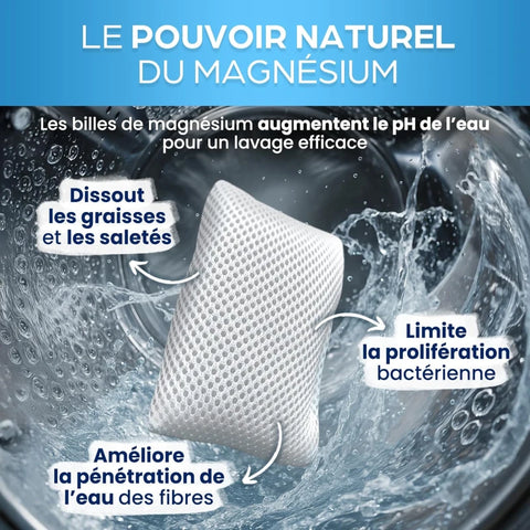 Lessive écologique Orinko – Billes de magnésium réutilisables, 350 lavages zéro déchet, hypoallergénique pour tous textiles, Sans Produits Chimiques