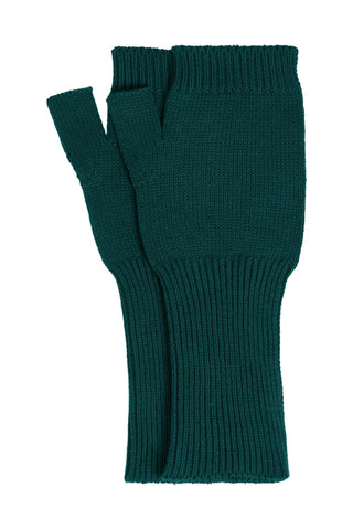 JAS - GOTS Organic Cotton Fingerless Gloves - Green