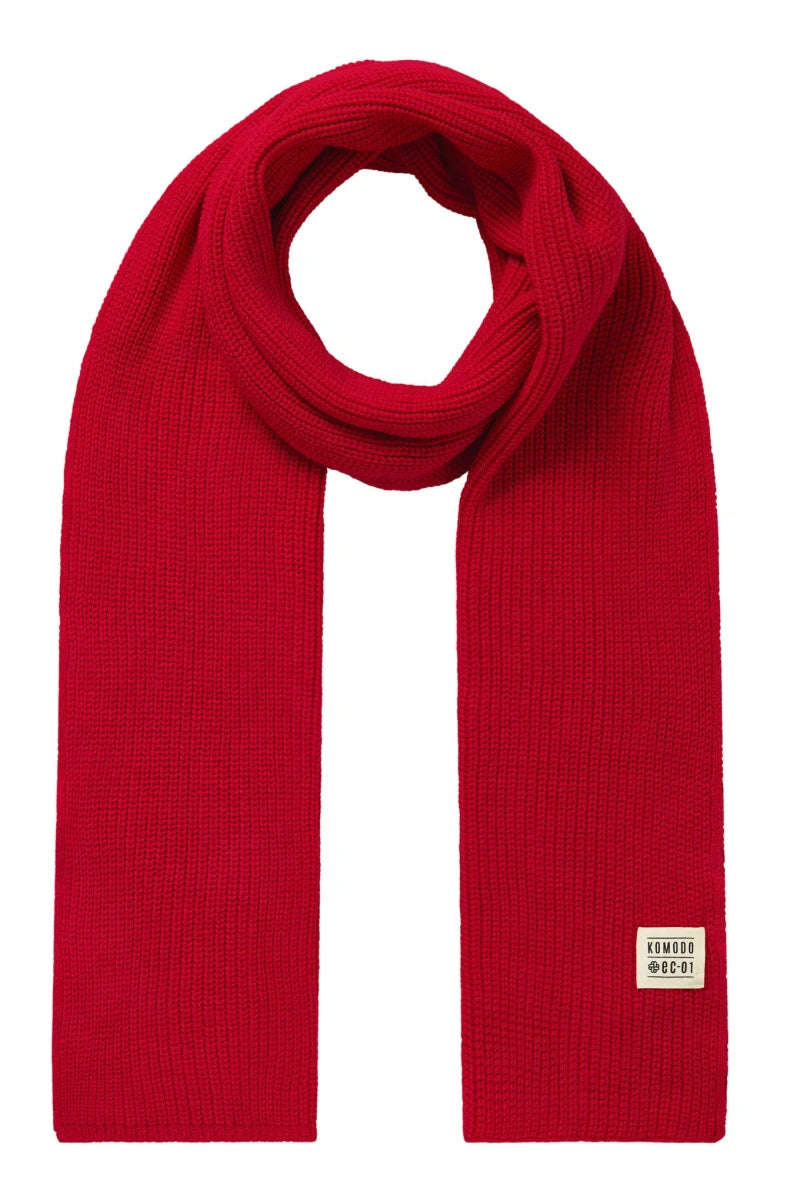 LONDON - GOTS Organic Cotton Scarf Bright Red