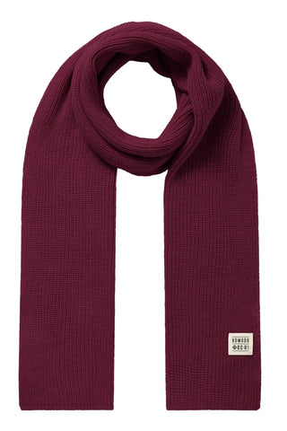 LONDON - GOTS Organic Cotton Scarf Wine Red