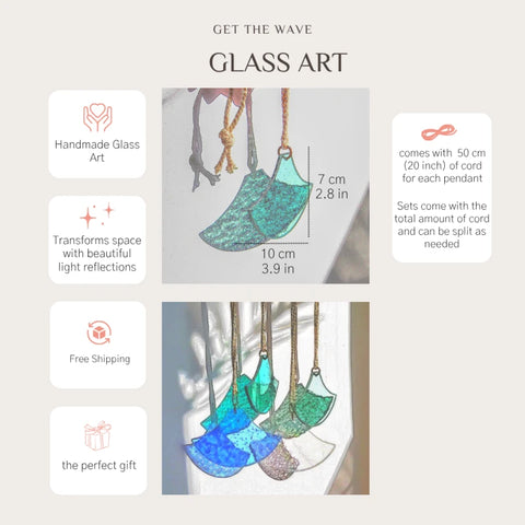 Japanische Wellen aus Kathedralglas