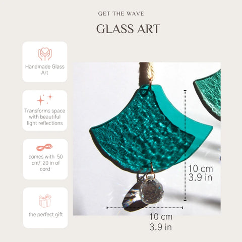 Japanische Wellen Fensterkristall