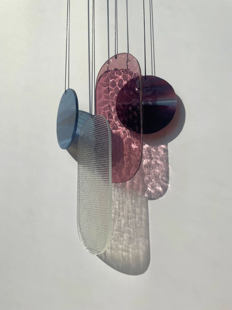 Rosa irisierender Wandbehang im Art Déco Stil