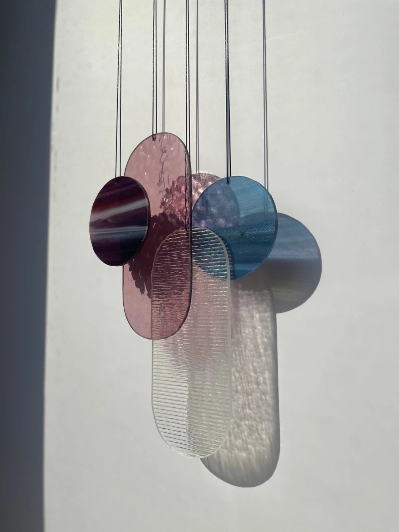 Rosa irisierender Wandbehang im Art Déco Stil