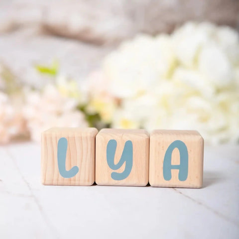 3 Cubes en Bois de 5cm x 5cm + 47 Stickers Gris