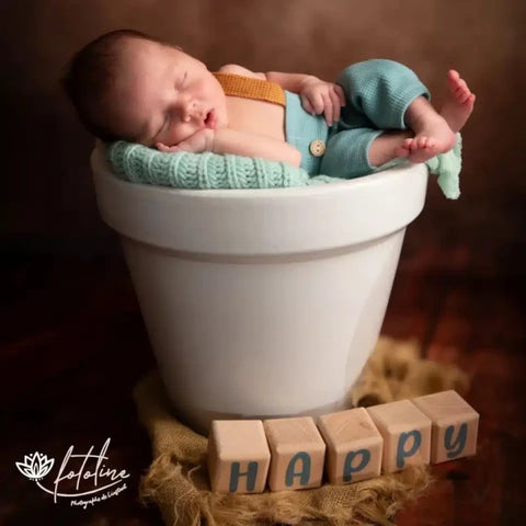 5 Cubes en Bois de 5cm x 5cm + 66 Stickers gris