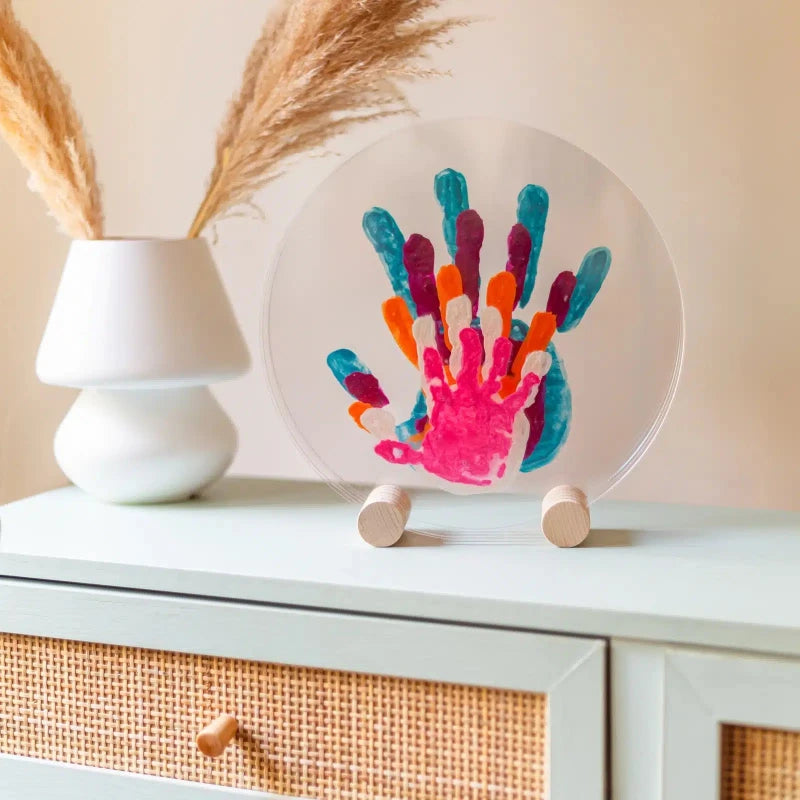 Kit Empreintes de mains pour 5 - Deux Supports Ronds