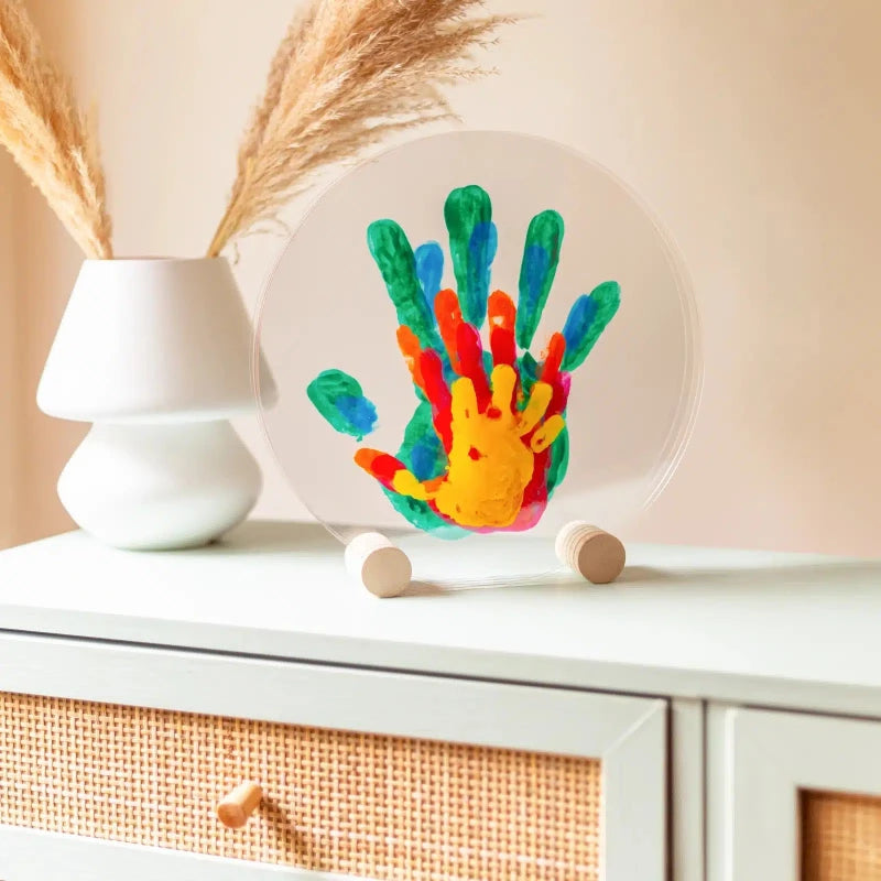 Kit Empreintes de mains pour 5 - Deux Supports Ronds