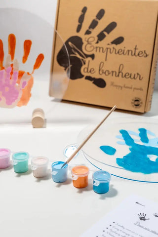Kit Empreintes de mains pour 5 - Deux Supports Ronds