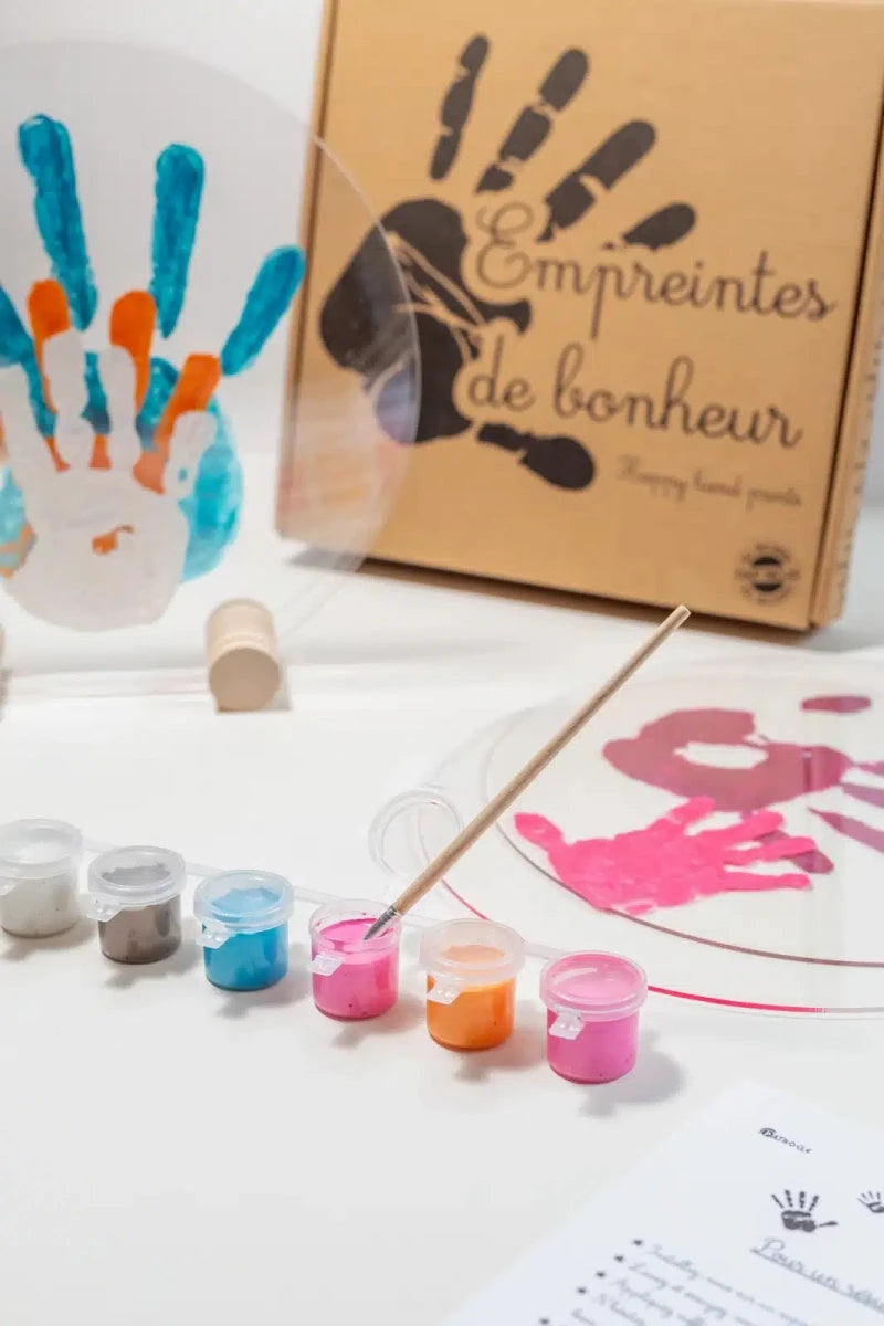 Kit Empreintes de mains pour 5 - Deux Supports Ronds