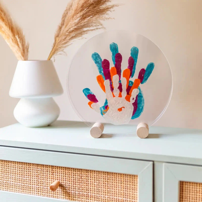 Kit Empreintes de mains pour 4 - Deux Supports Ronds