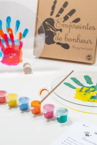 Kit Empreintes de mains pour 4 - Deux Supports Ronds