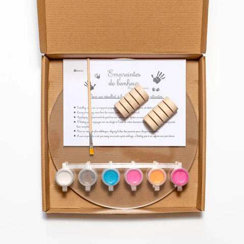 Kit Empreintes de mains pour 4 - Deux Supports Ronds