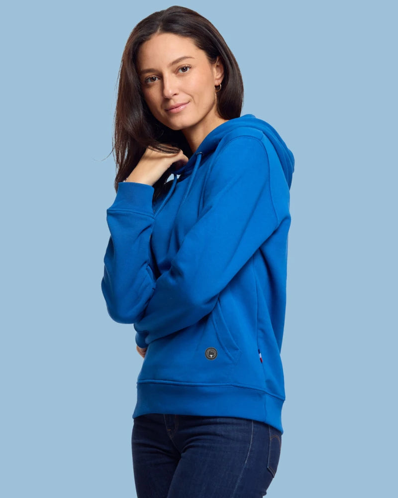 Le sweat capuche français mixte en coton bio