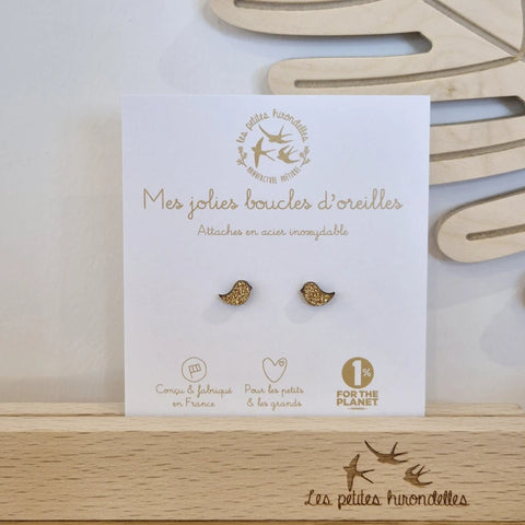 Boucles d'oreilles pailletées - Oiseaux