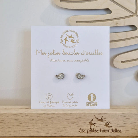 Boucles d'oreilles pailletées - Oiseaux
