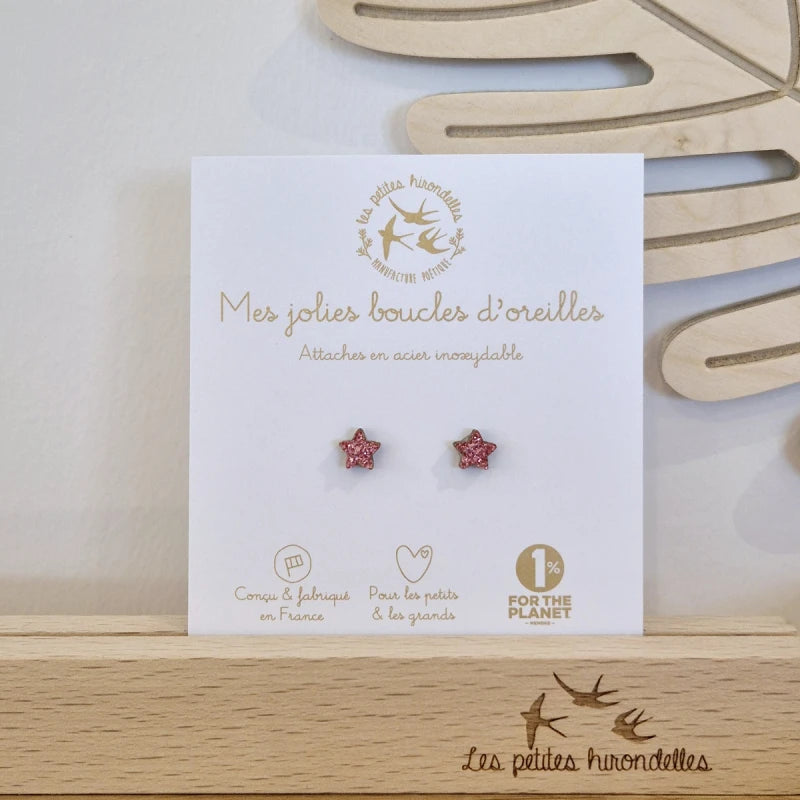 Boucles d'oreilles pailletées - Etoiles