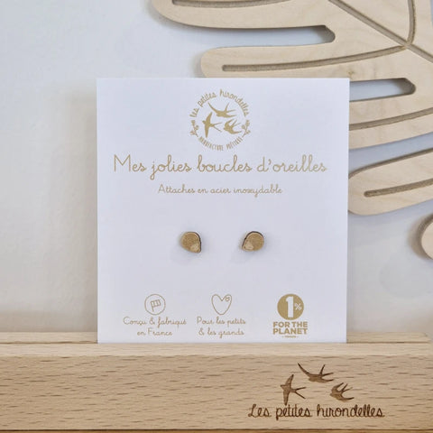 Boucles d'oreilles en bois - Hérissons