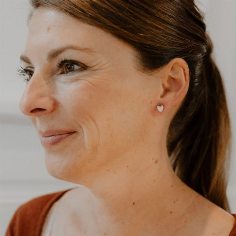 Boucles d'oreilles en bois - Cœurs