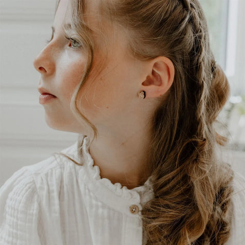 Boucles d'oreilles en bois - Coccinelles