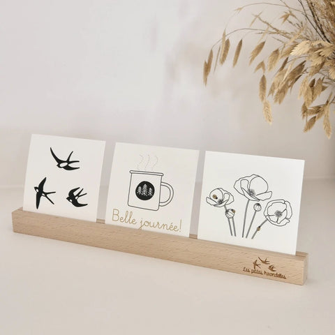 Support de cartes en bois