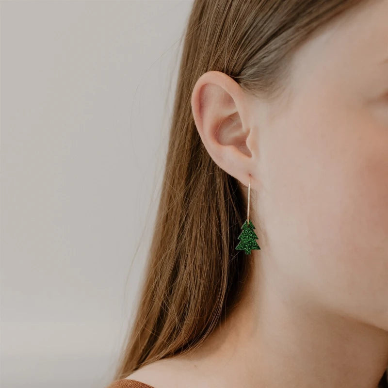 Créoles pailletées - Sapins