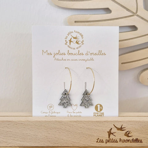 Créoles pailletées - Sapins