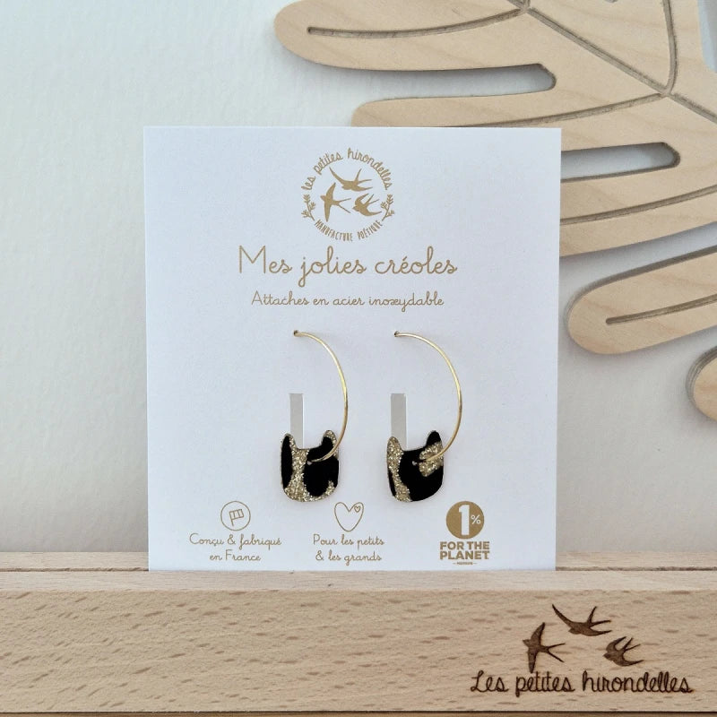 Créoles pailletées - Chats