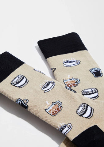 Chaussettes en coton - BeCoffee Beige