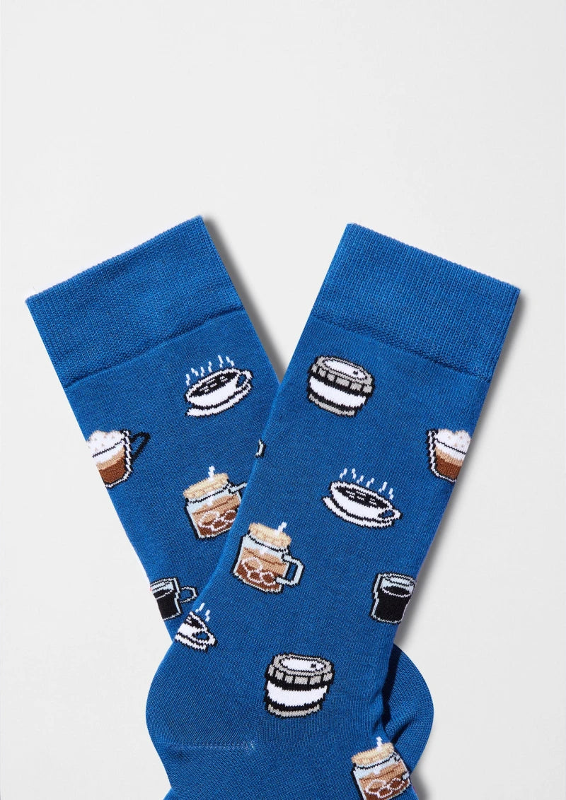 Chaussettes en coton - BeCoffee Bleu