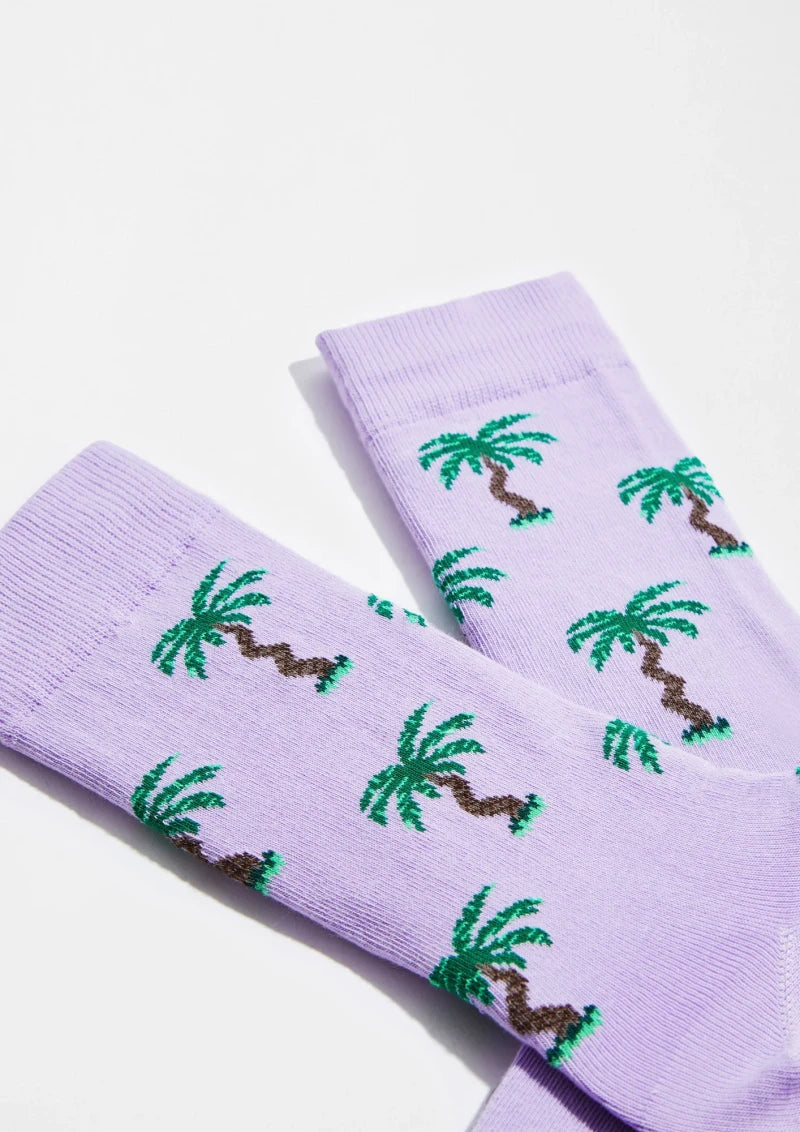 Chaussettes en coton - BePalm Violet