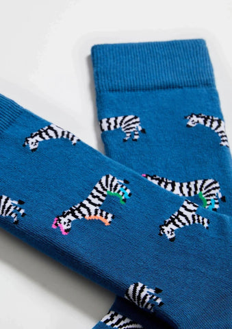 Chaussettes en coton - BeZebra Bleu