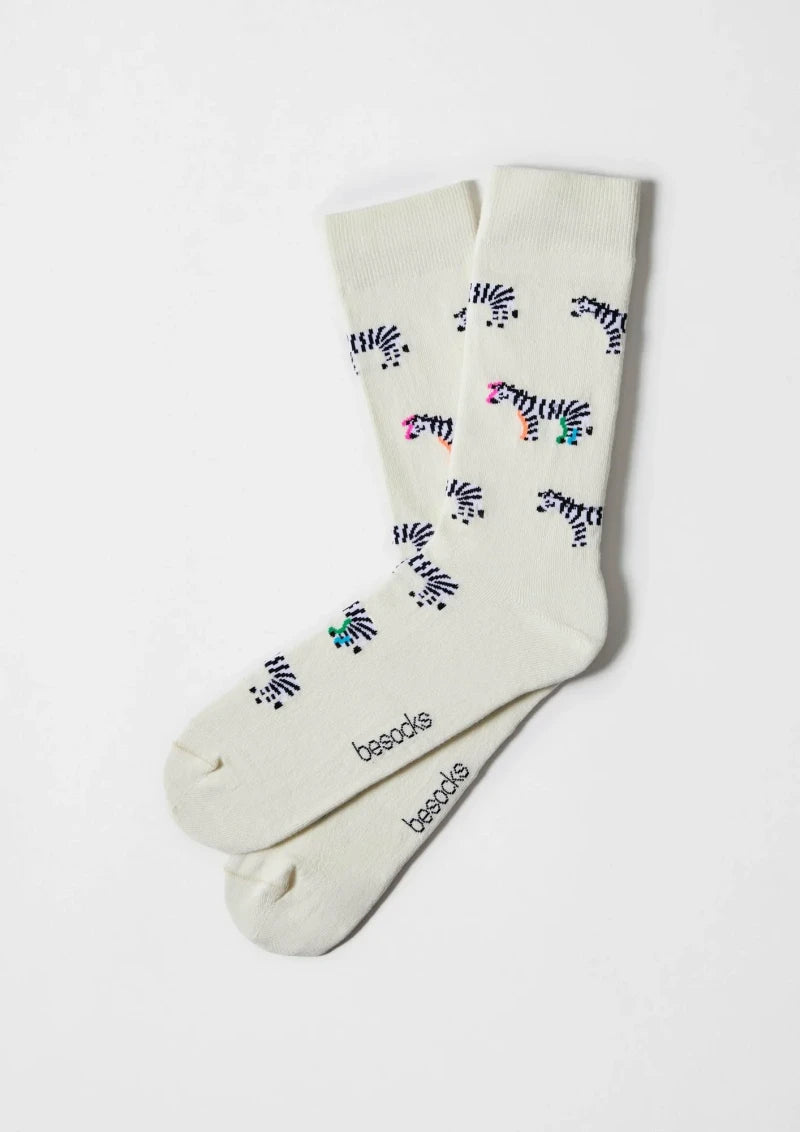 Chaussettes en coton - BeZebra Blanc