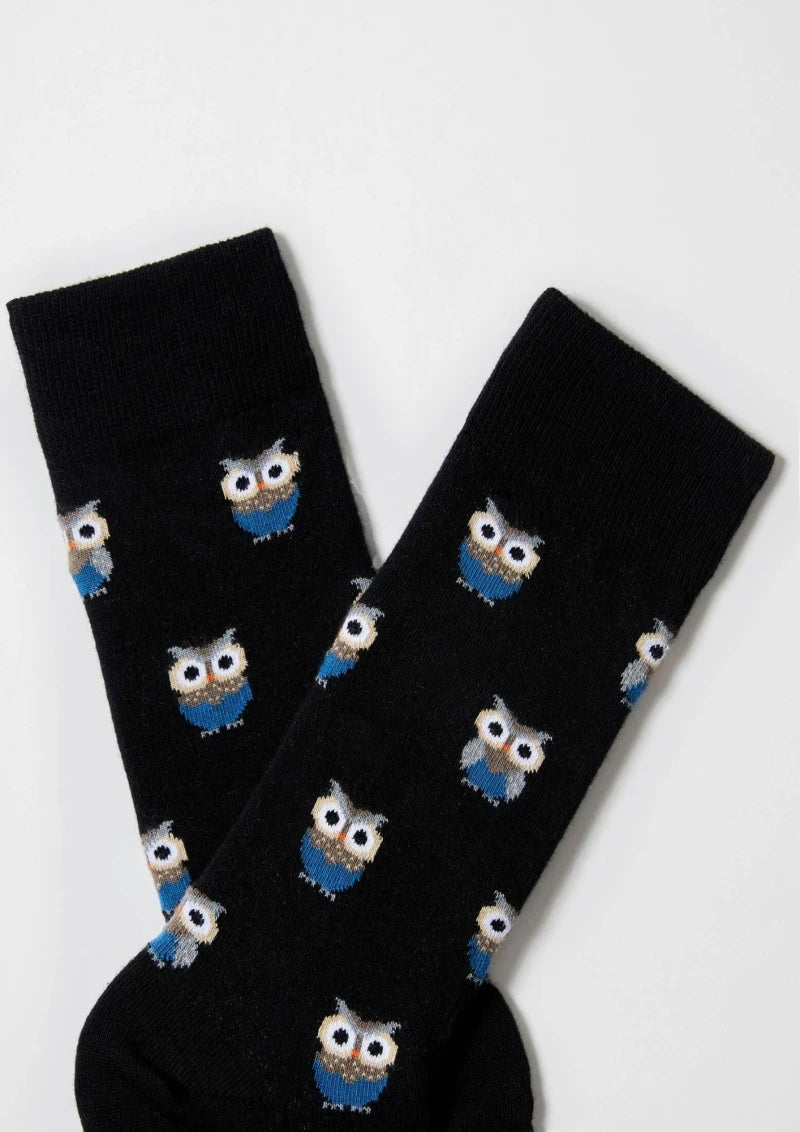 Chaussettes en coton - BeOwl Noir