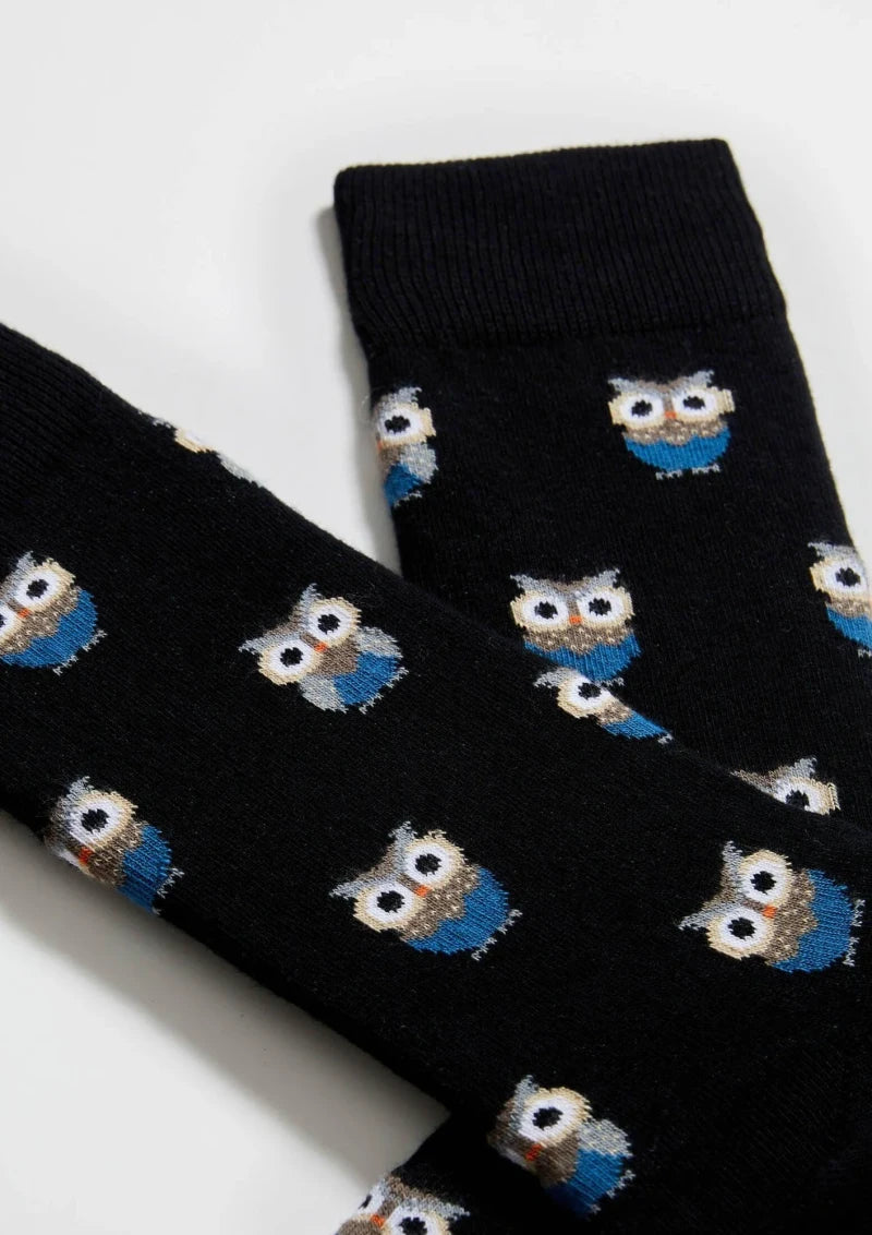 Chaussettes en coton - BeOwl Noir