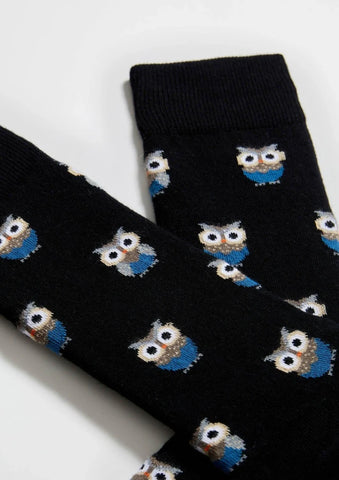 Chaussettes en coton - BeOwl Noir