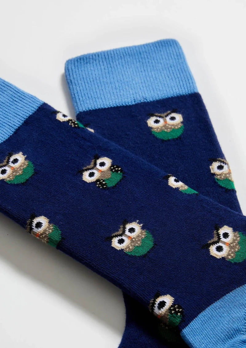Chaussettes en coton - BeOwl Bleu