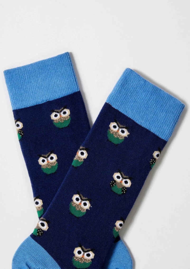 Chaussettes en coton - BeOwl Bleu