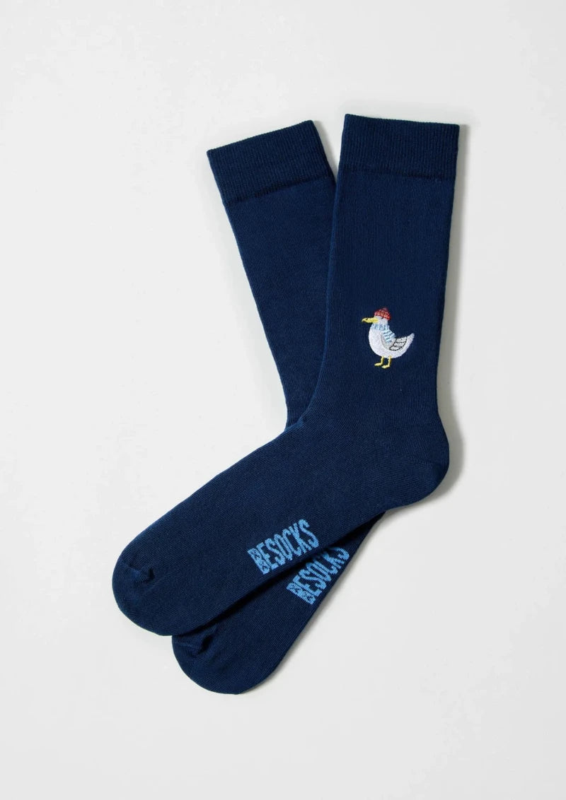 Chaussettes en coton - BeSeagull Brodé