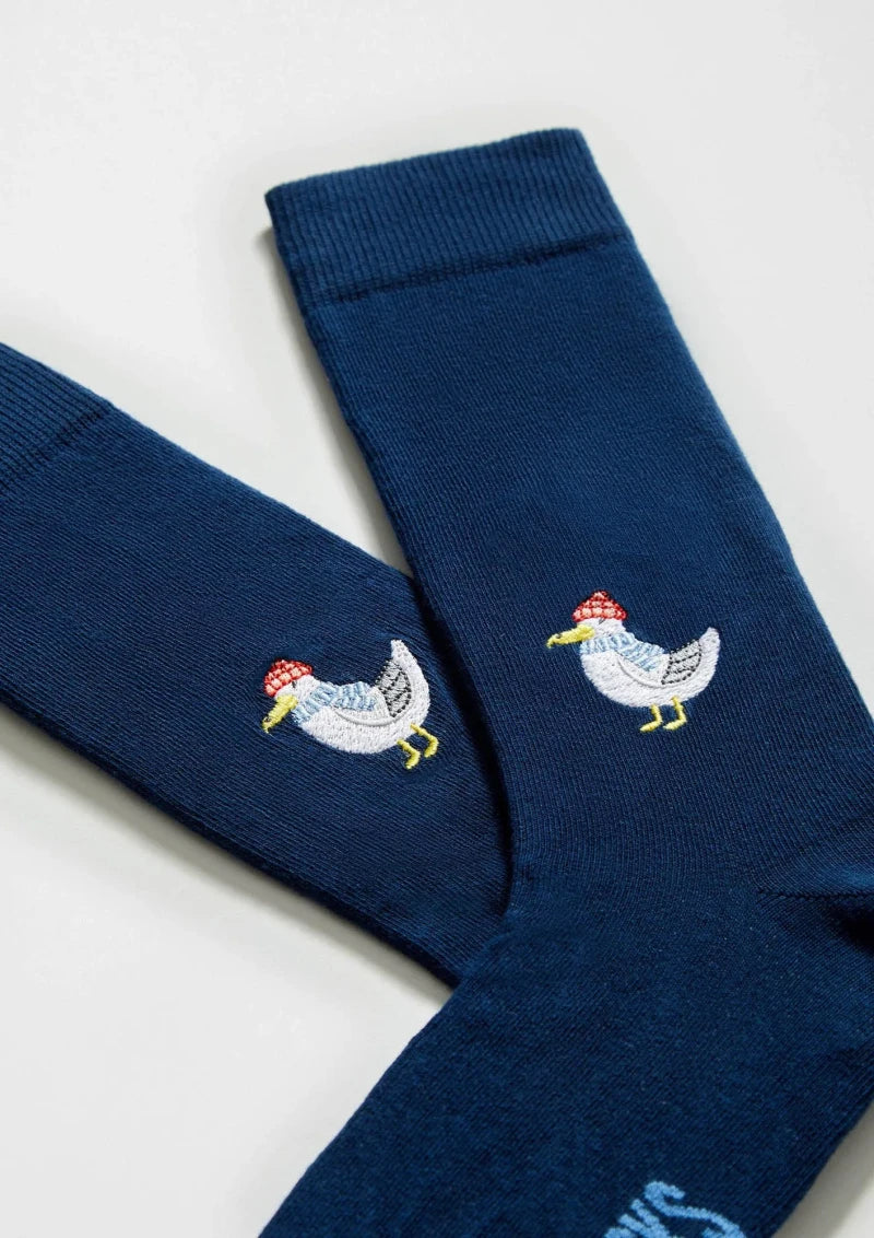 Chaussettes en coton - BeSeagull Brodé