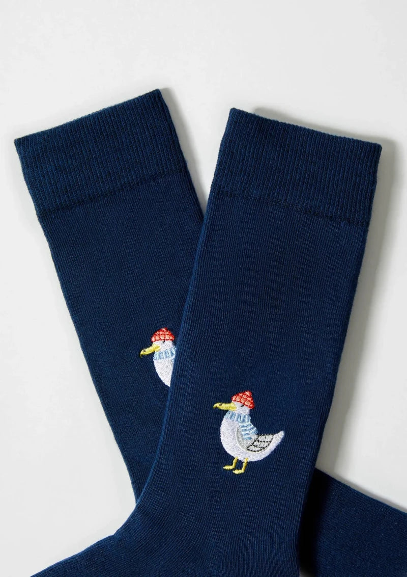Chaussettes en coton - BeSeagull Brodé